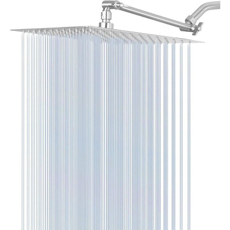 Pomme de douche à pluie en acier inoxydable 10 po Topcraft, Chrome chrome