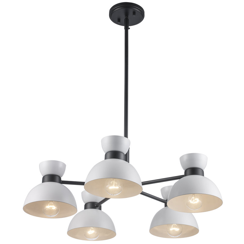 Lustre classique / traditionnel à 5 lumières à intensité variable Kaheim, Noir