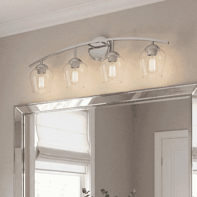 Storrs 4-Light Dimmable Vanity Light in Chrome, Chrome