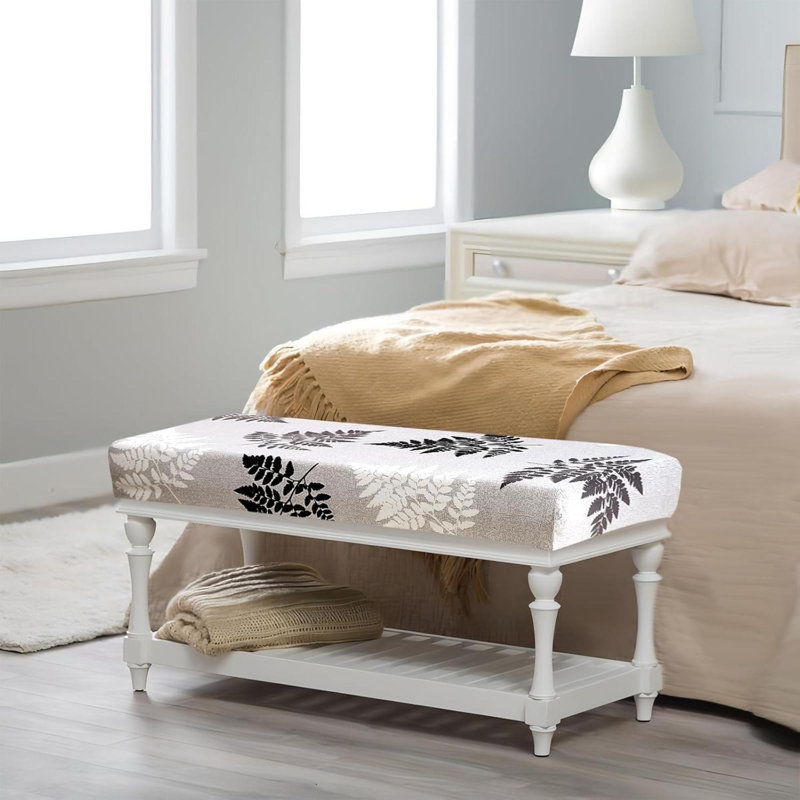 Housse extensible pour housse de banc pour salle à manger Housse de protection pour siège de banc amovible anti-poussière amovible Housse de protection pour salon, chambre à coucher, cuisine (arbre)
