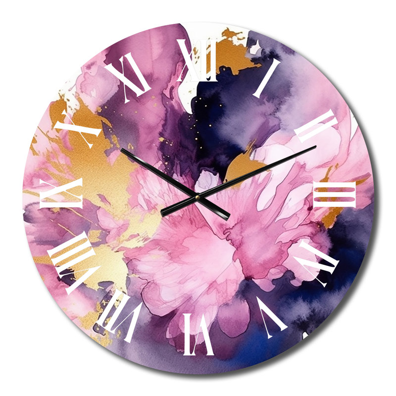 Horloge murale mauve et rose, Moyenne