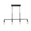 Luminaire suspendu noir sable 4 lumières Jieun