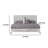 Jecky King Size Bed, Low Profile, Angled Legs, Italian Inspired Gray