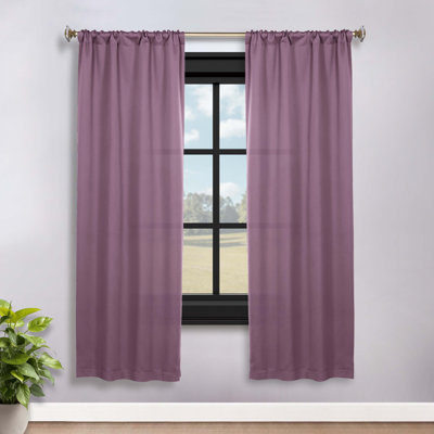 Moriah Millendon Solid Modern Polyester Room Darkening Curtain Pair