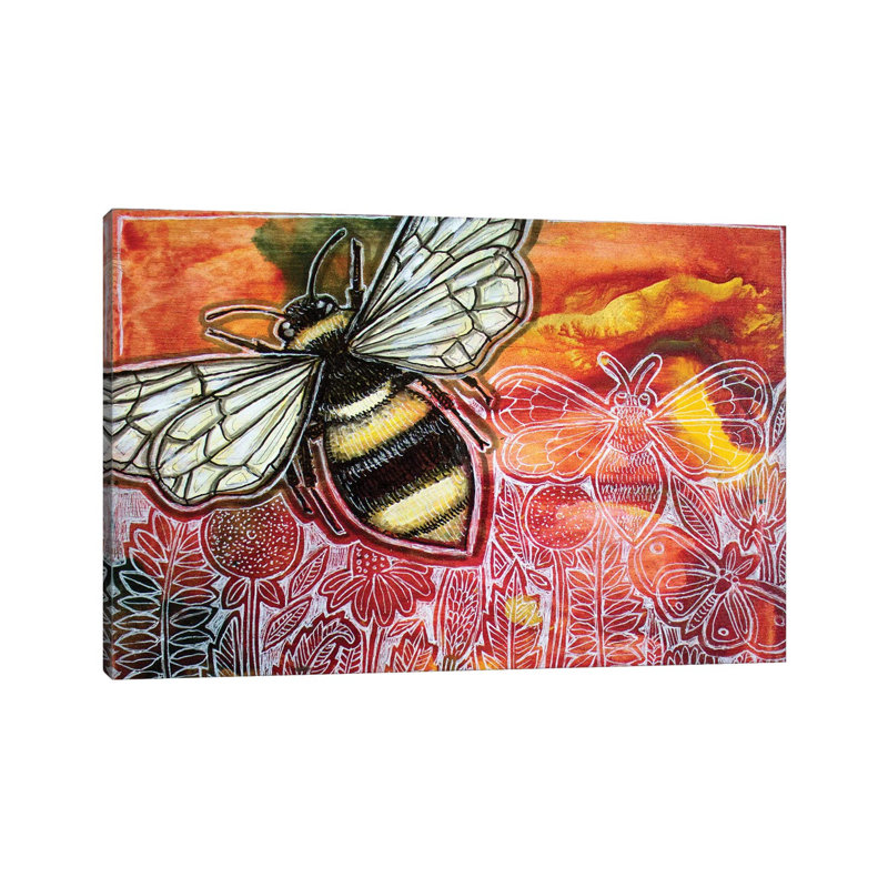 «Busy Bee» par Lynnette Shelley - impression sur toile tendue, H 18 po x l 26 po x P 1,5 po