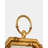 Octagonal Bamboo Mirror W/Candle Holder-Gold Leaf