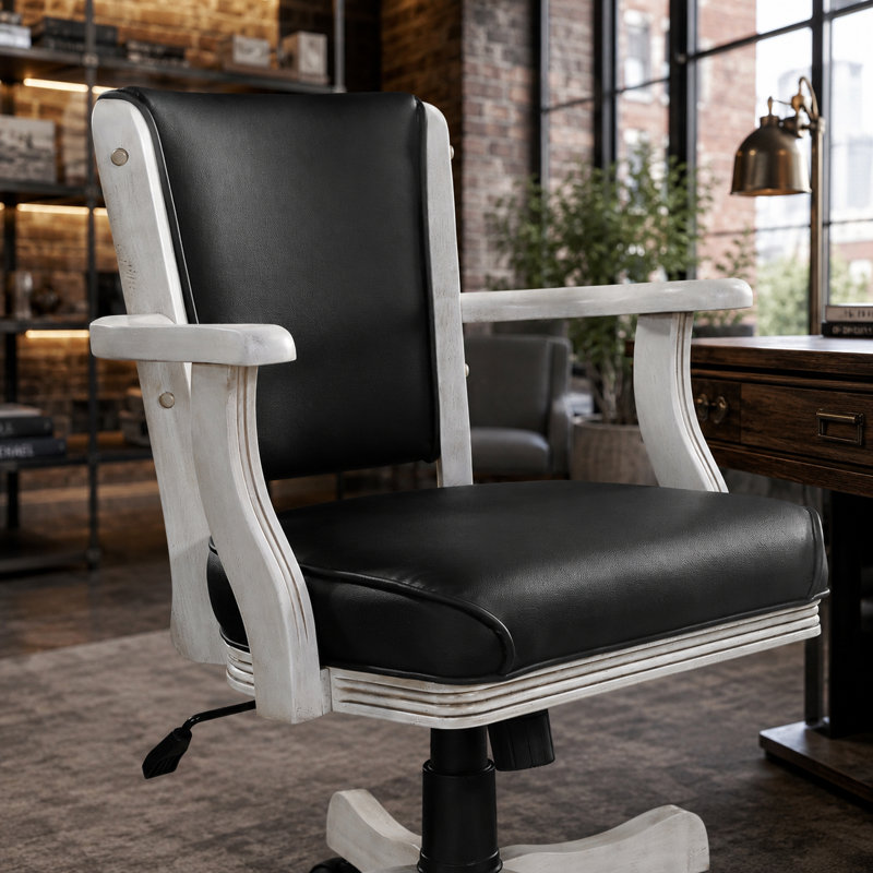 Fauteuil de jeu à dossier haut Maynes, Blanc antique