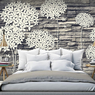 Murale fleurs de pierres