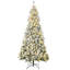 Arbre de Noël 7,5 pi avec 1188 branches enneigées, 500 lumières DEL blanc chaud