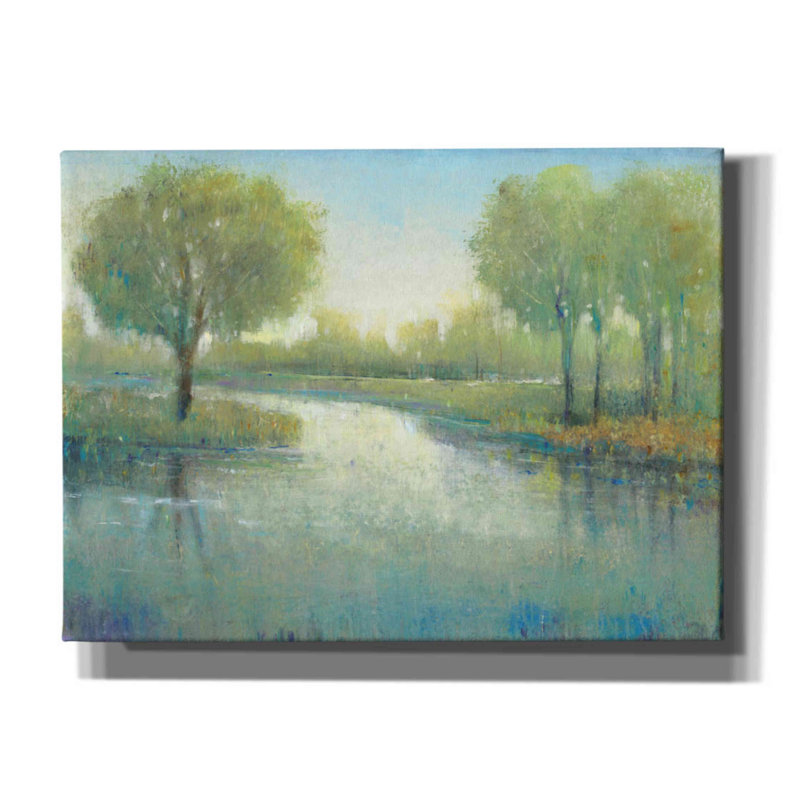 «Winding River II» par Timothy O 'Toole, art mural sur toile, H 40 po x l 54 po x P 1,5 po