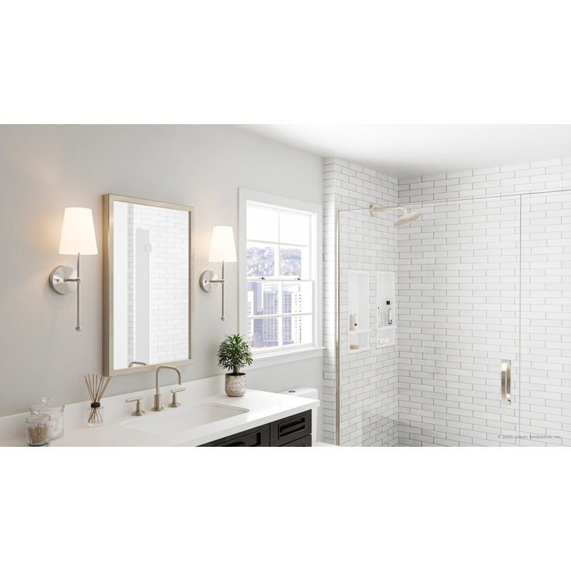 Gemari Steel Wallchiere, Brushed Nickel