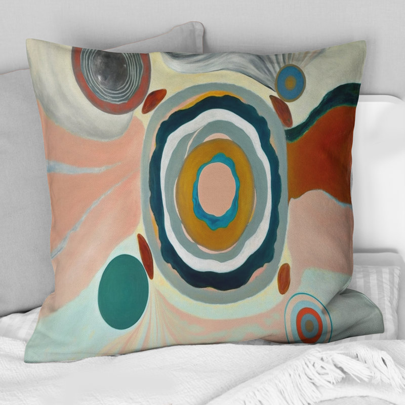 Mystic Terra Rosa Wisdom VI - Coussin décoratif à imprimé abstrait