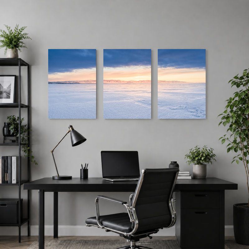 Ensemble de 3 tableaux sur toile Sky Ice Art pour la décoration du salon, de la chambre et de la maison, 2030