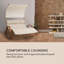 180cm Long Pine Double Chaise with Cushions