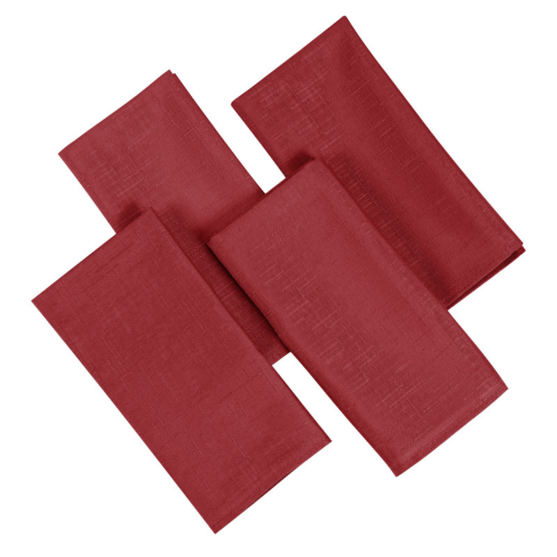 Linen Look Katniss Napkins, Red