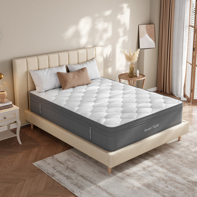 Sweetnight 14" Medium Hybrid Mattresses, Gel Memory Foam, CertiPUR-US, OEKO-TEX Certified, 14", Queen