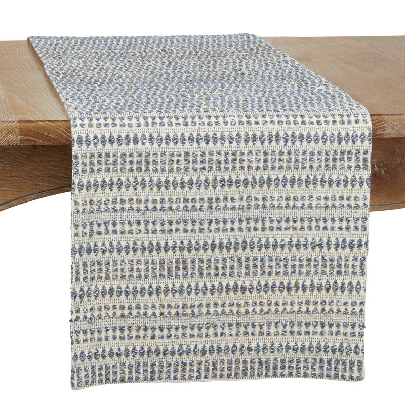 Geometric Table Runner, Blue