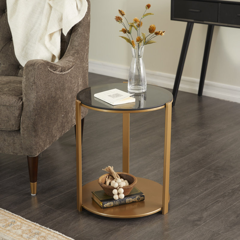 Glass Top End Table