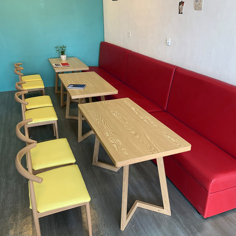 Banc de rangement avec bancs rembourrés Modern Cafe, Rouge