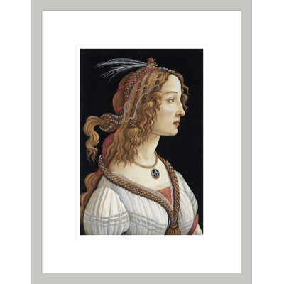 Portrait of Simonetta Vespucci as a Nymph by   Sandro Botticelli -Framed Giclee Print