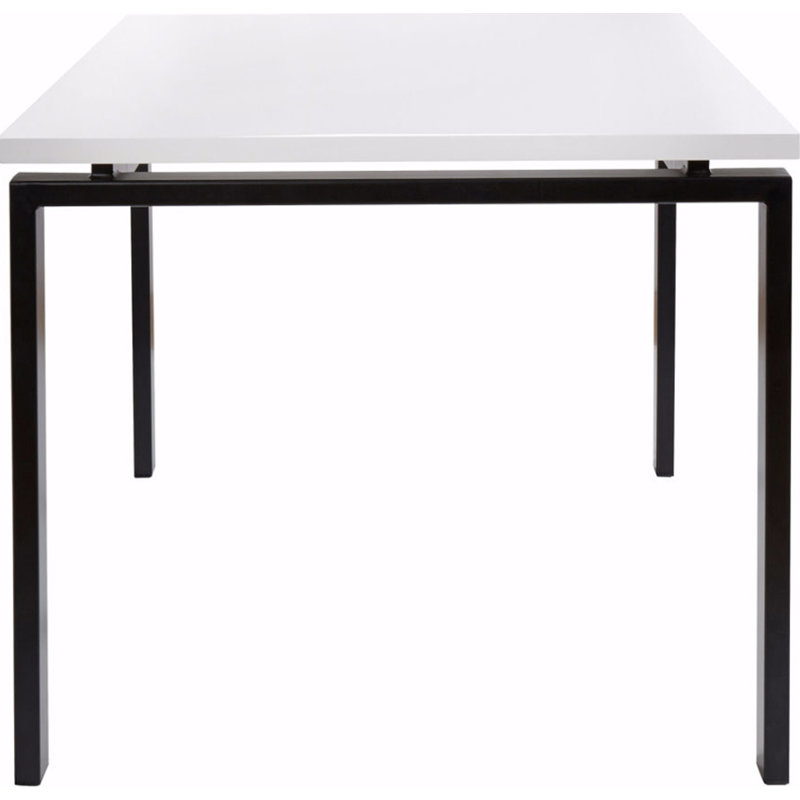 Tiano Metal Base Dining Table, H75 x L120 x W90cm, White
