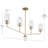 Celino Four-Light Linear Chandelier with Clear Glass-2046074476