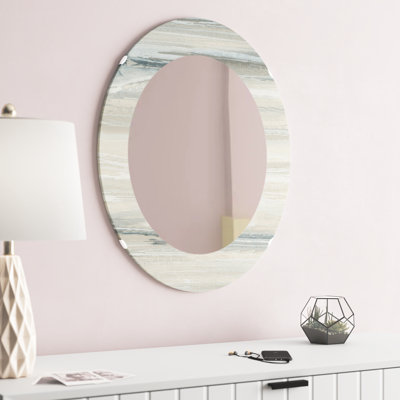 Watercolor Colorfields I - Miroir moderne imprimé - Miroir mural ovale ou rond