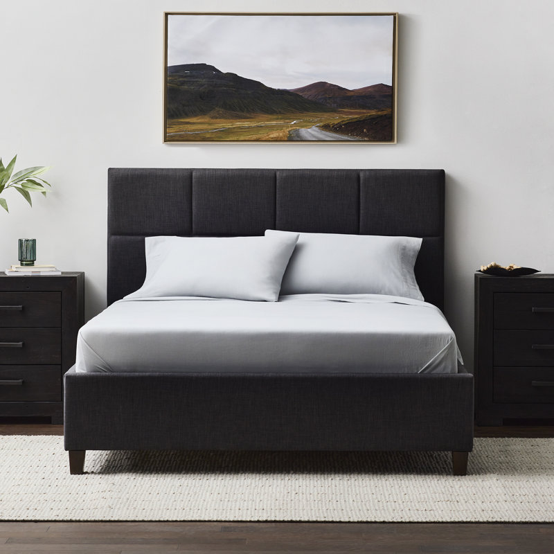 100% Cotton Percale Sheet Set, Gray, Cal.King Sheet Set + Fitted Sheet + 2 Pillowcases