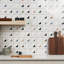 Freya Multicolor 12'' W x 12'' L Marble and Brass Mosaic Wall Tile (1 Sq. Ft. / Sheet)