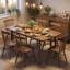 55.1''-70.8'' Extendable Dining Table with Tapered Legs for 4/6/8-847716420