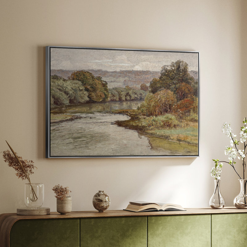 «Vintage Landscape - MLxxv» sur, H 27 po x l 41 po, Argent