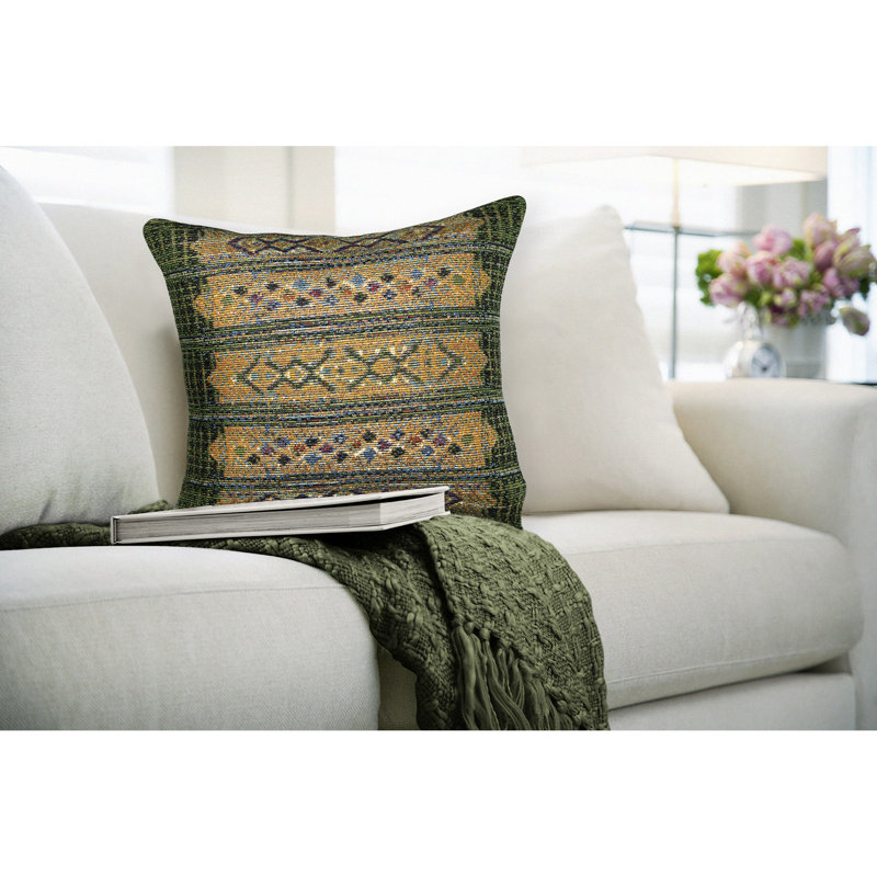  Housse et insert de coussin d'extérieur, Vert, H 18 po x l 18 po