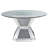 Round Glass Top with Stainless Steel Base Dining Table