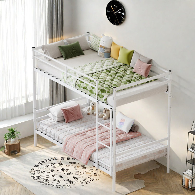 Lits peu encombrants avec rangement, lit simple moderne en métal blanc pour la maison
