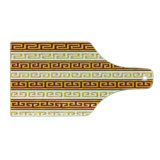 Ambesonne Retro Tempered Glass Cutting Board Meanders Redwood Apricot
