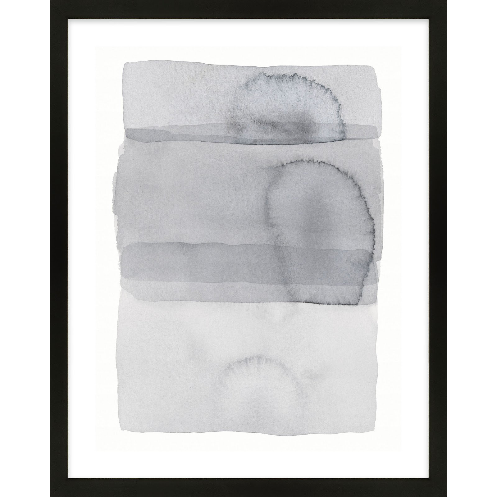 Gray On Gray 8 by Jacques Pilon, Black Framed, 25" H x 20" W