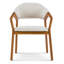 Ensemble de 2 chaises de salle à manger d'intérieur, fauteuil rembourré en chenille beige avec structure robuste, capacité de 300 lb, dossier incurvé ergonomique-1313904015