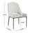 Urbina Modern Glam Upholstered Dining Chairs with Hammered Iron Legs-124279726