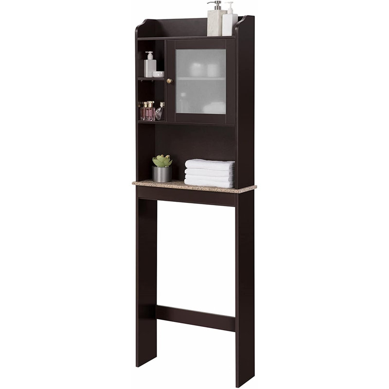 Over The Toilet Storage, 68" H x 23" W x 7.48" D, Espresso