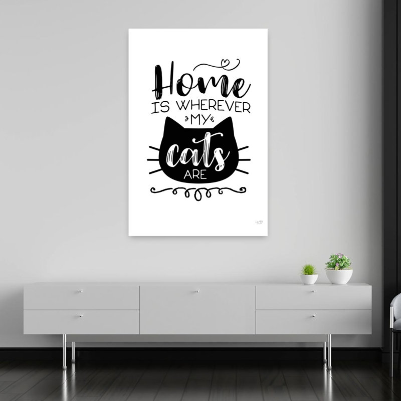 Cats Home Is Contemporary Cat, art architectural, H 60 po x l 40 po