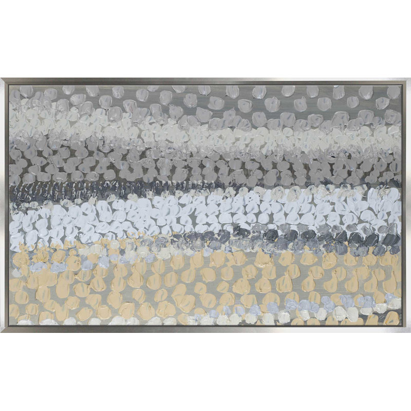 «Modern Harvest Abstract I», reproduction de peinture à l'acrylique sur toile, H 21,5 po x l 33,5 po x P 2 po, Cadre argenté
