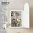 16.5" X 26.7" Arched Bathroom Medicine Cabinet With Mirror & Shelves,Right Open,Recessed-1112545224-1114363985