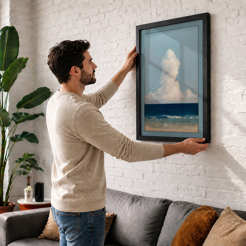 Cloud Above Sand Coastal - Framed Print, Unframed, A4 - 29.7 x 21.0 cm