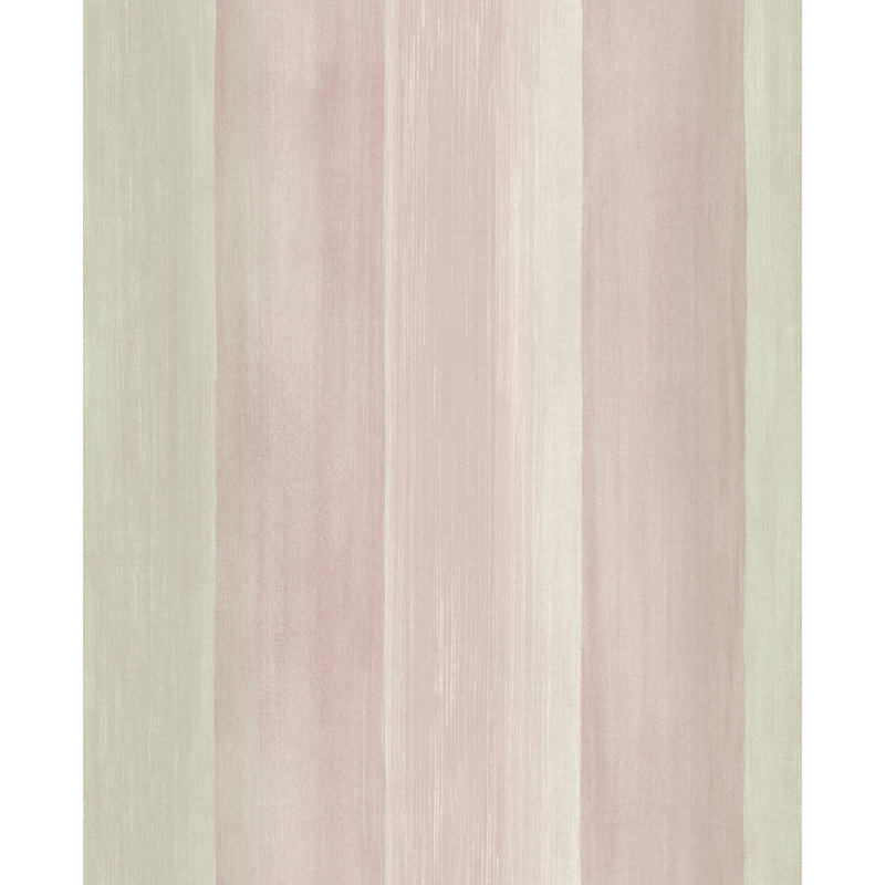 Papier peint à rayures aquarelle Seaetet Monet, Lilas / grège