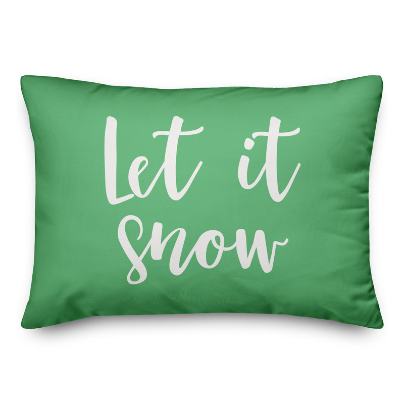  Coussin Let it Snow, Vert clair
