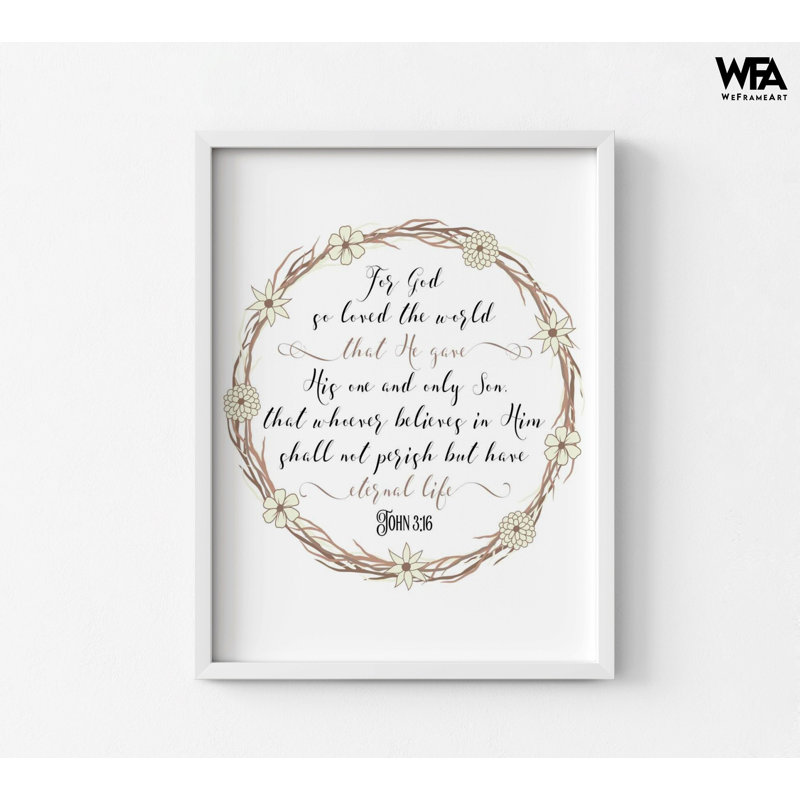 Jon 3-16 By Tara Moss, Delicate Gift Idea, Christian Housewarming Gift Print, Large Catholic Bible Verse Hallway Wall Decor