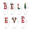Ensemble de piquet de Noël ou de décoration murale 23 pièces H 23 po Believe