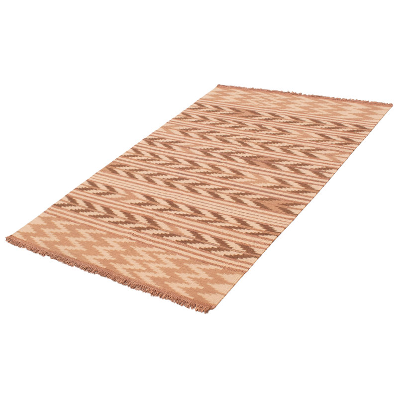 Tapis unique en jute / sisal beige / brun 5 pi 1 po x 8 pi 1 po Marrakech
