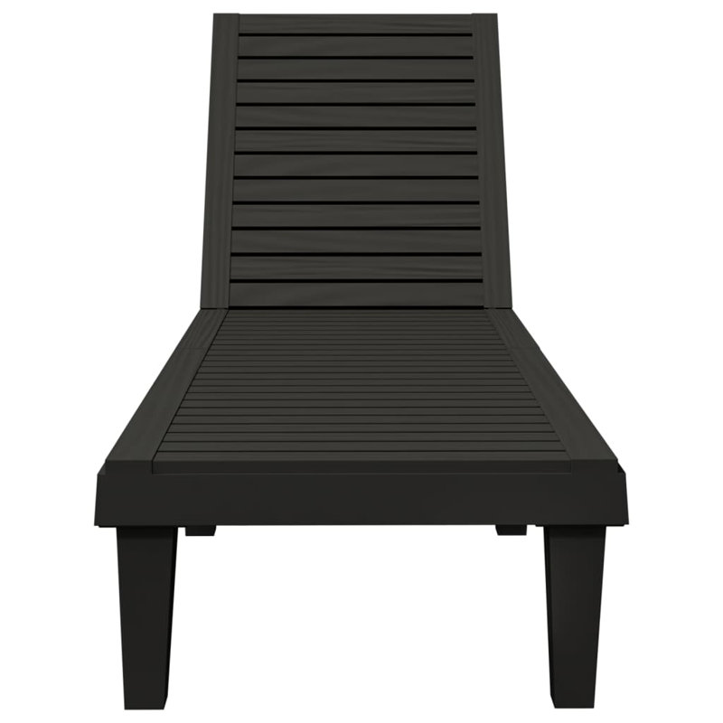 Chaise longue d'extérieur Canesha, Noir