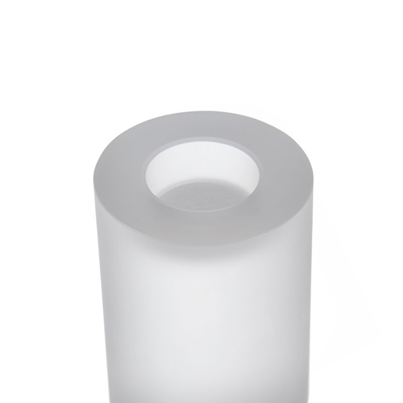 Porte-bougie moyen en verre D3.1X11, H 11 po x l 3,1 po x P 3,1 po